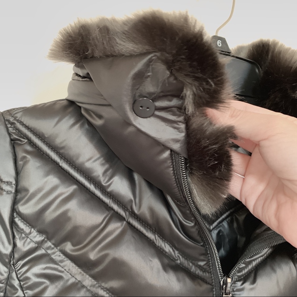 Kenneth Cole I Love New York Faux Fur Lined Coat - Picture 7 of 8